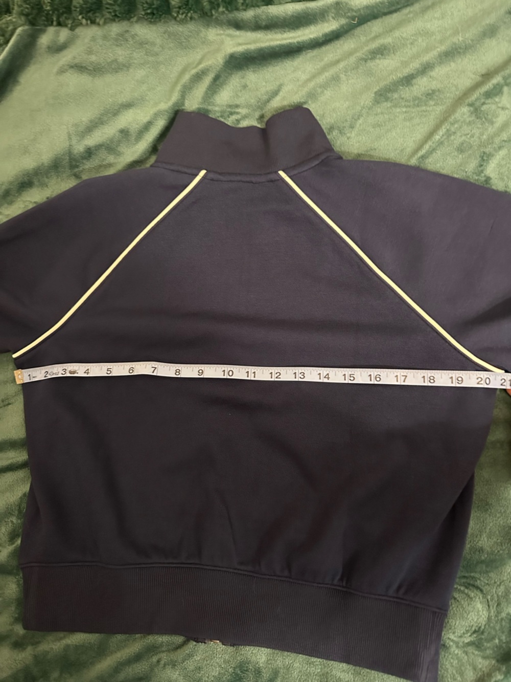 SPANX NWT Navy Bomber Jacket with White Piping - Picture 12 of 16